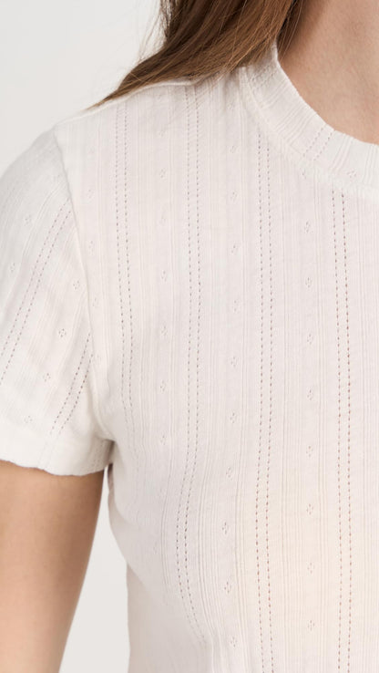 Pointelle Knit Fitted Baby T-Shirt
