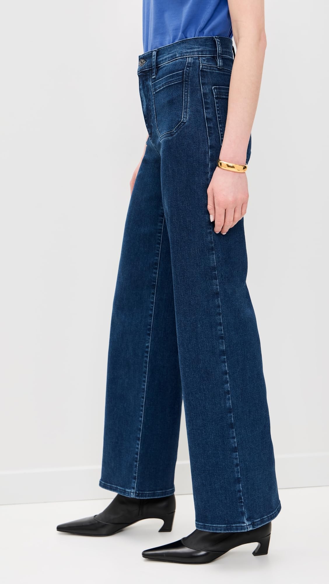 Slim Palazzo Jeans With Statement Pockets