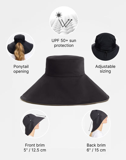 UPF 50+ Ultra-Wide Brim Sun Hat