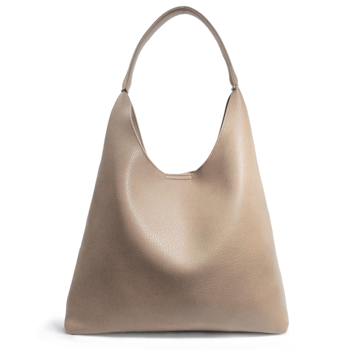 Soft Vegan Leather Hobo Bag With Slouchy Shape