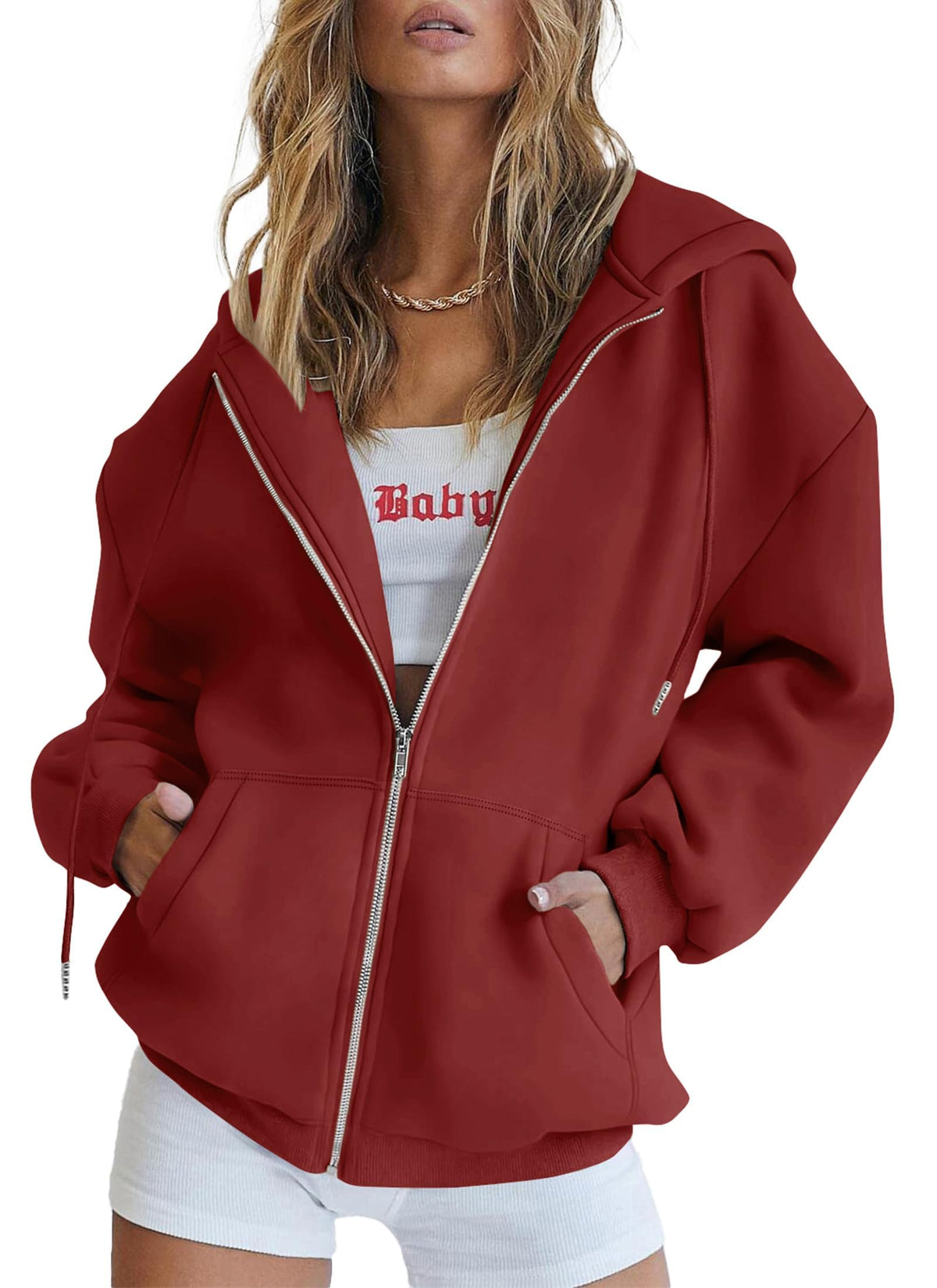 Relaxed Zip-Up Hoodie With Everyday Fit