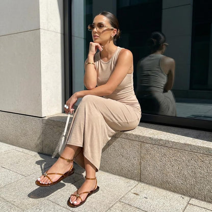 Jelly Strappy Sandals With Gold-Tone Hardware