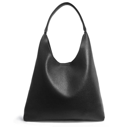 Soft Vegan Leather Hobo Bag With Slouchy Shape