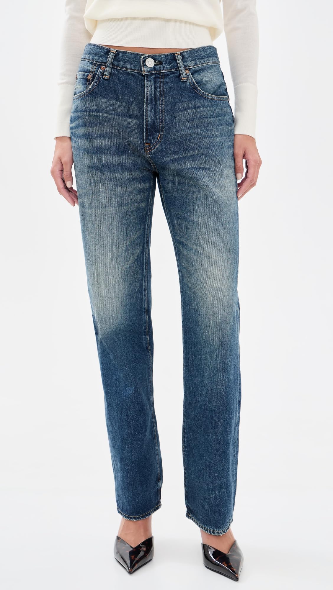 Vintage Straight-Leg Jeans With Classic Fit