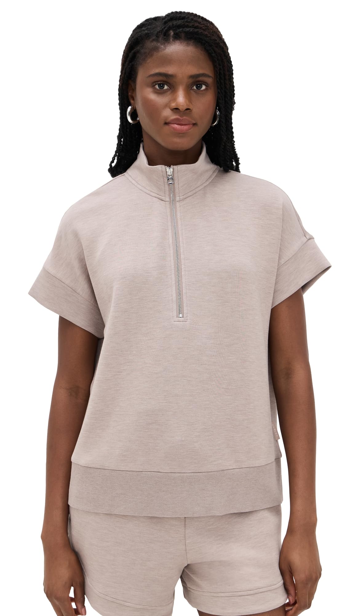 Short-Sleeve Relaxed Crewneck Sweatshirt