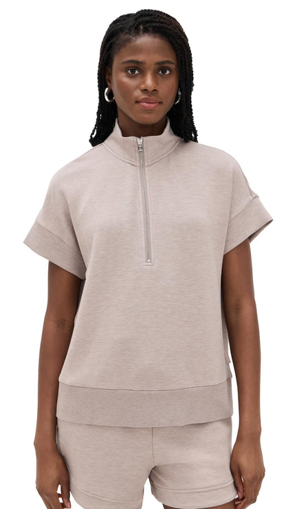 Short-Sleeve Relaxed Crewneck Sweatshirt