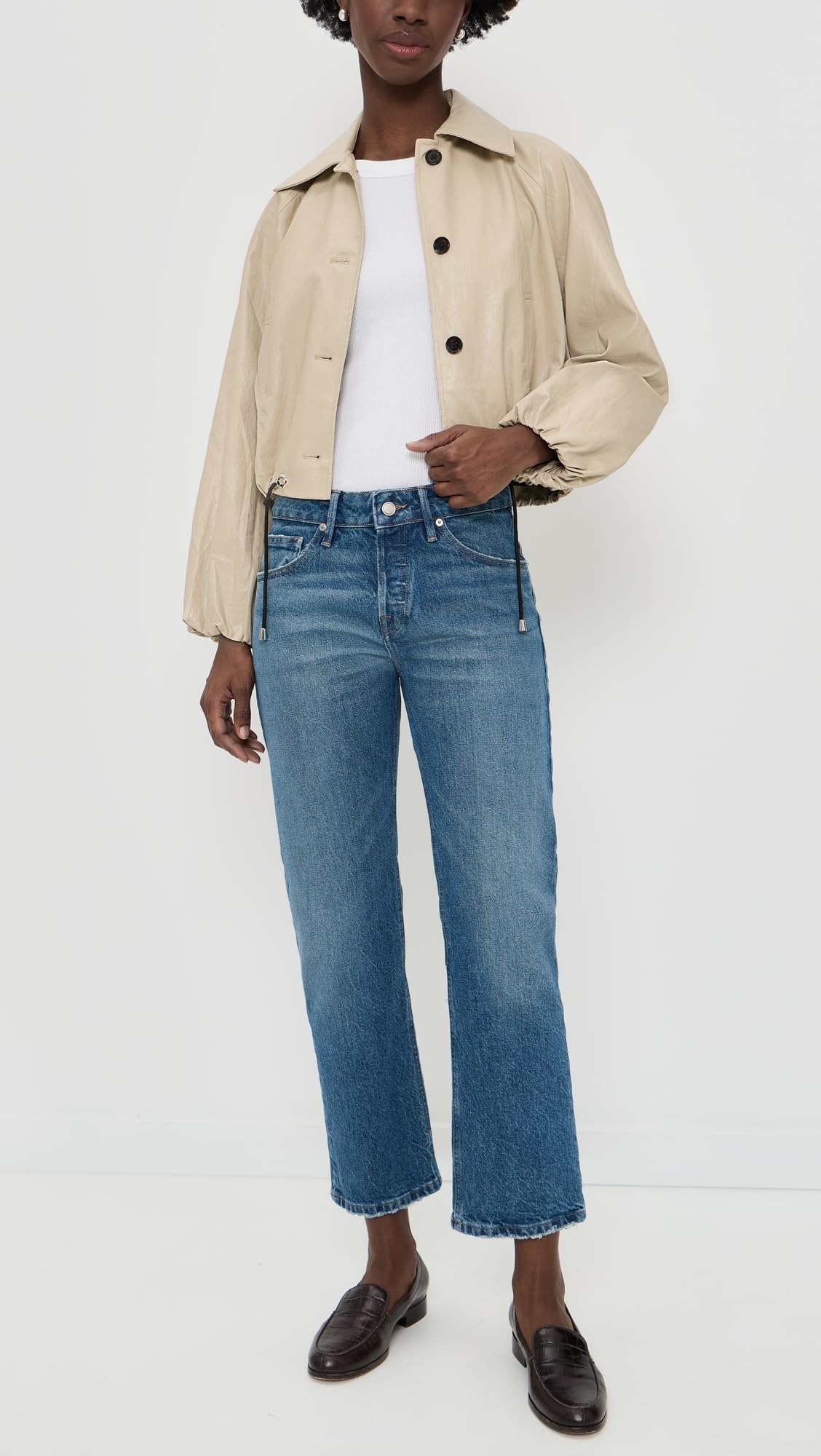 Vintage Straight-Leg Ankle Jeans