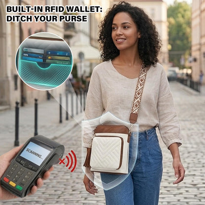 RFID Crossbody Bag With Built-In Wallet