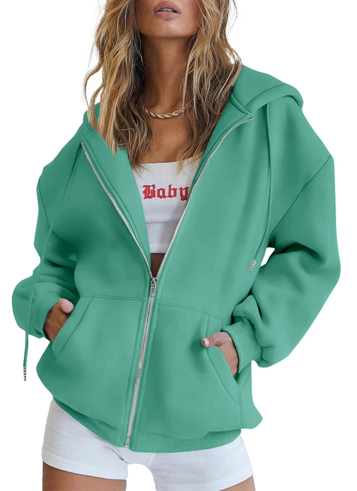 Relaxed Zip-Up Hoodie With Everyday Fit