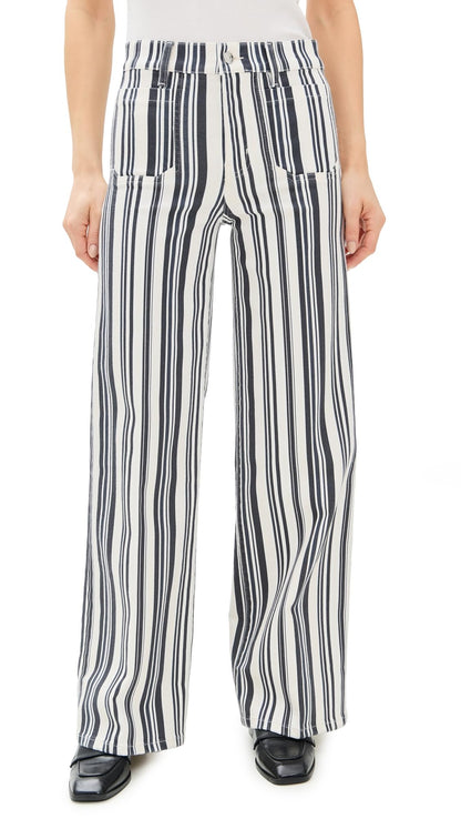 Slim Palazzo Jeans With Statement Pockets