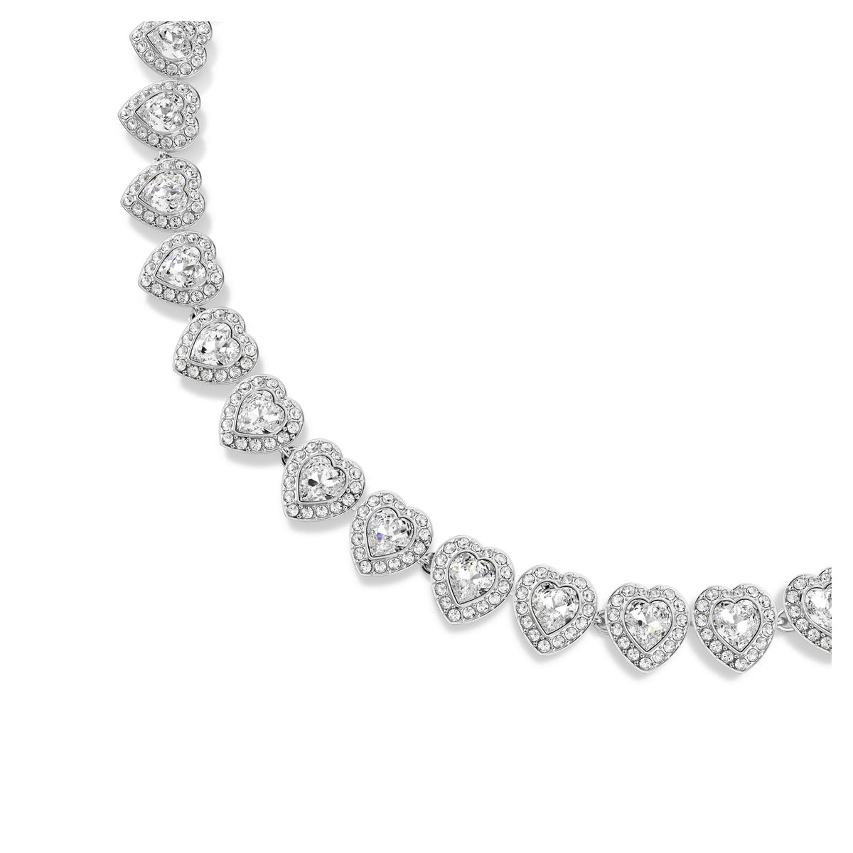 Crystal & Pearl Jewelry With Rhodium Finish