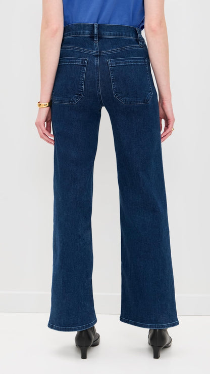 Slim Palazzo Jeans With Statement Pockets