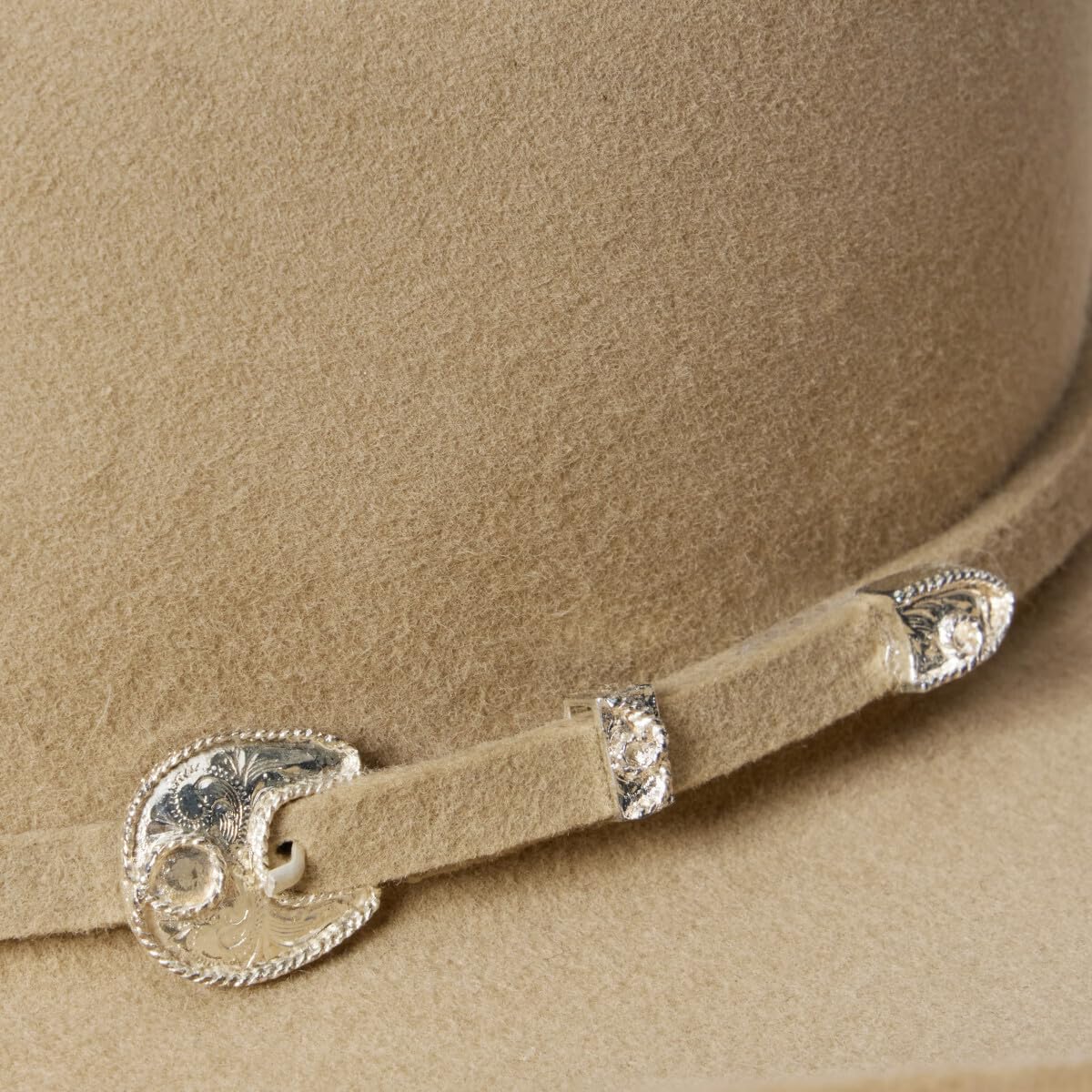 Wool Cowboy Hat With Structured Western Brim