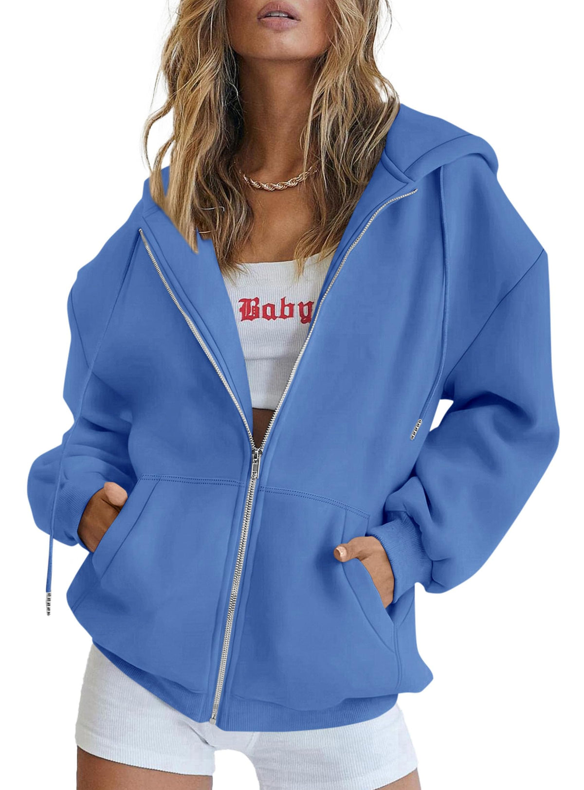 Relaxed Zip-Up Hoodie With Everyday Fit
