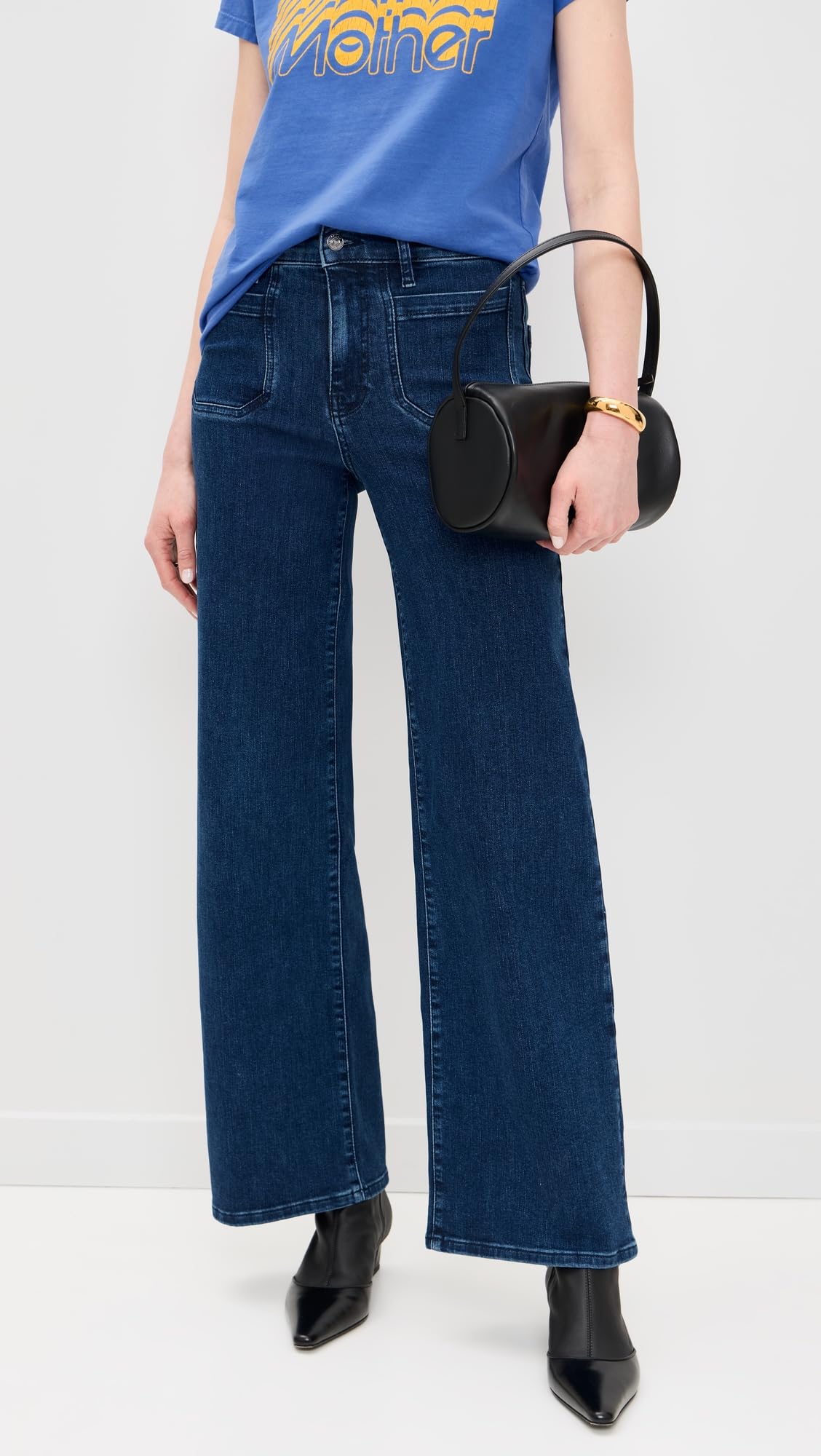 Slim Palazzo Jeans With Statement Pockets