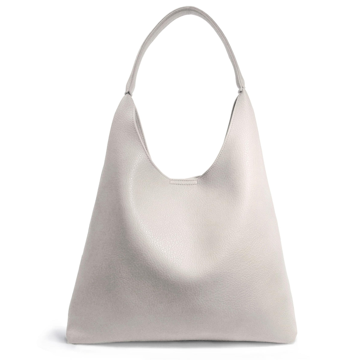 Soft Vegan Leather Hobo Bag With Slouchy Shape