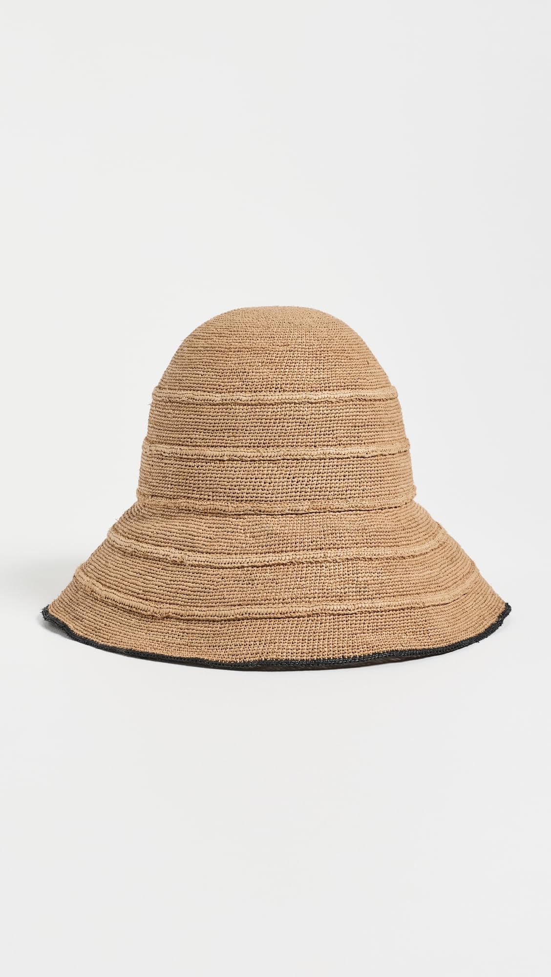 Woven Raffia Hat With Structured Brim