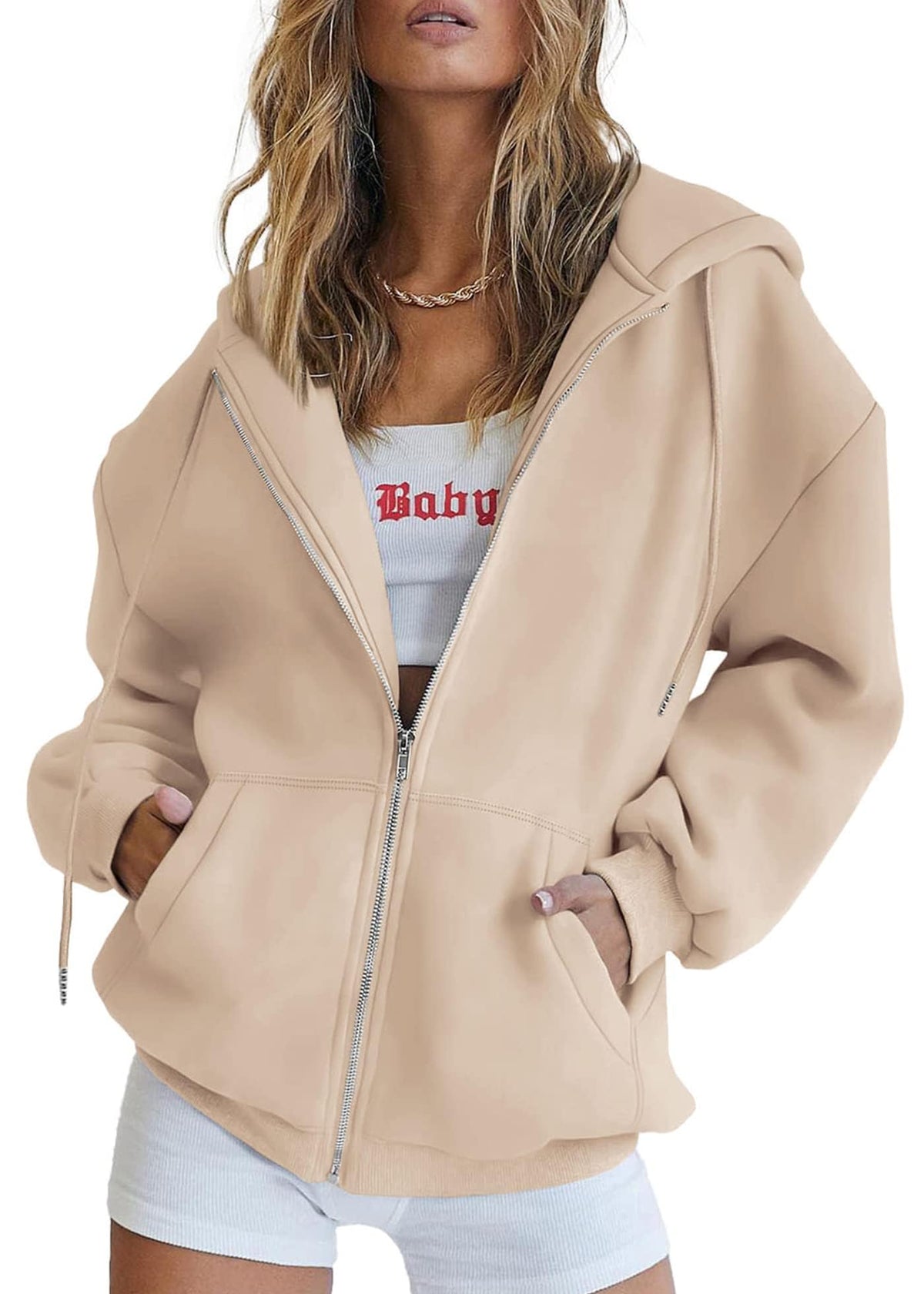 Relaxed Zip-Up Hoodie With Everyday Fit