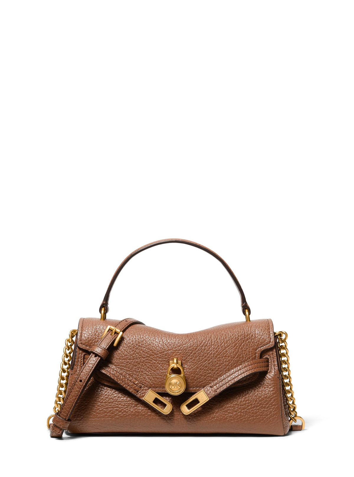 Structured Top-Handle Crossbody Bag With Flap