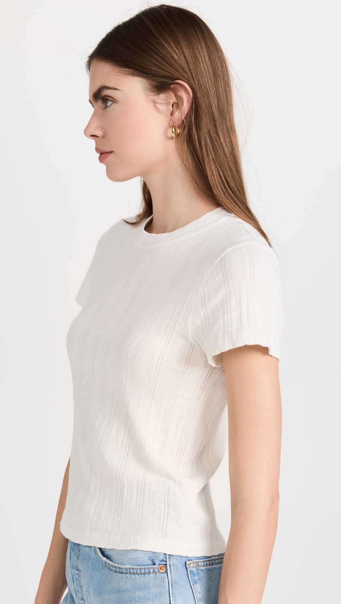 Pointelle Knit Fitted Baby T-Shirt
