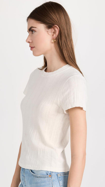 Pointelle Knit Fitted Baby T-Shirt