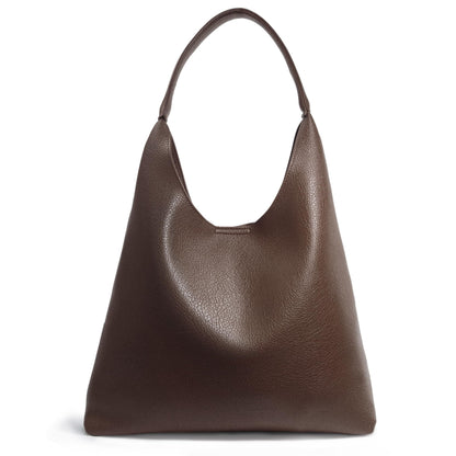 Soft Vegan Leather Hobo Bag With Slouchy Shape