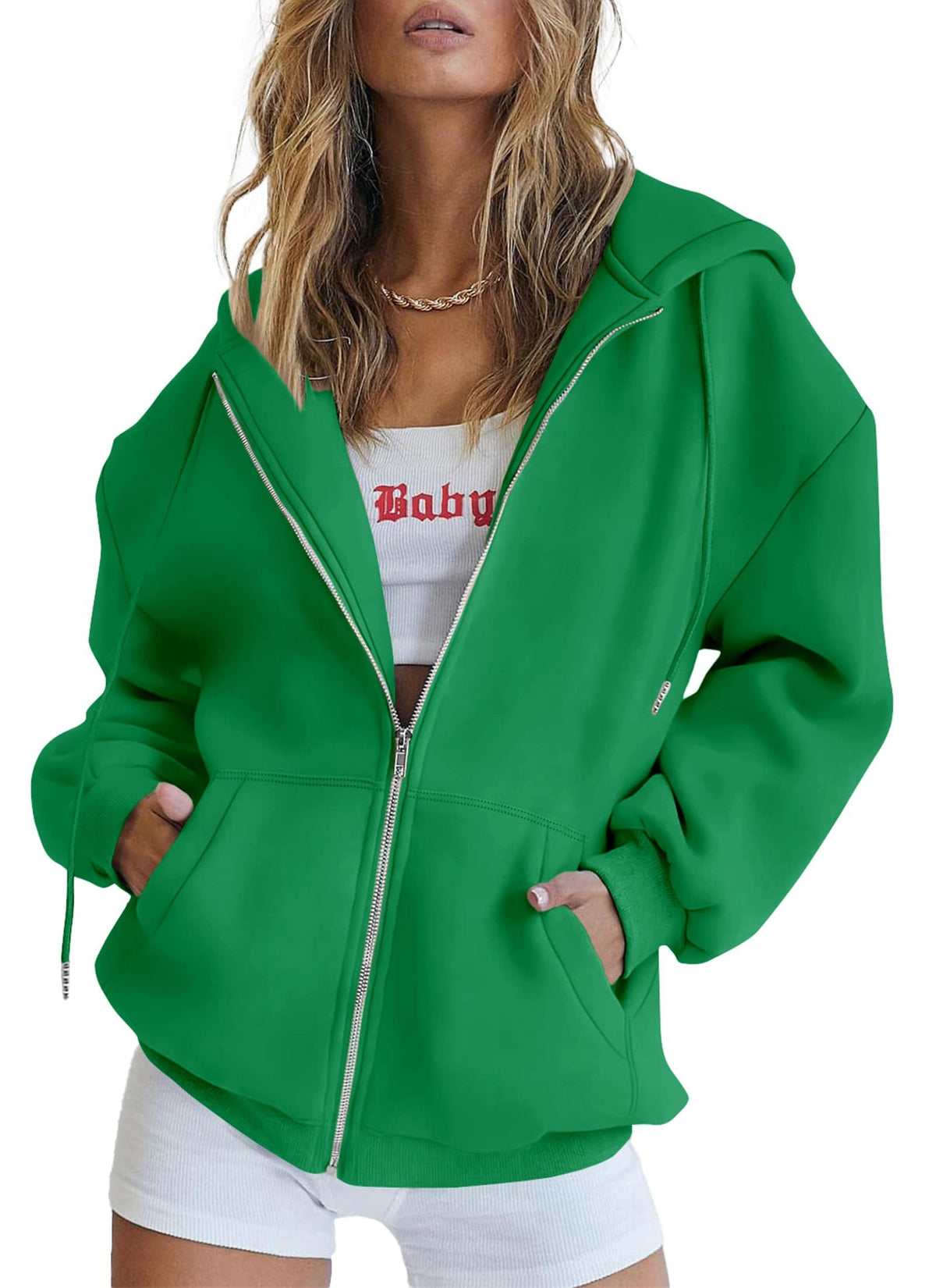 Relaxed Zip-Up Hoodie With Everyday Fit