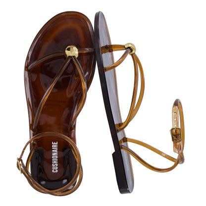 Jelly Strappy Sandals With Gold-Tone Hardware