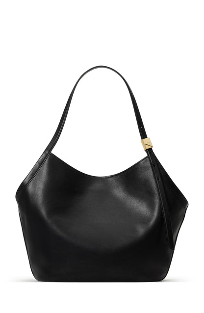 Fine-Grain Leather Tote With Sculpted Silhouette
