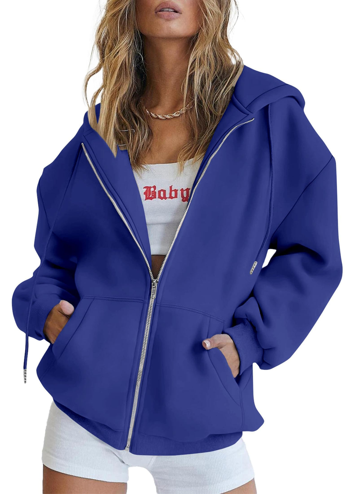 Relaxed Zip-Up Hoodie With Everyday Fit