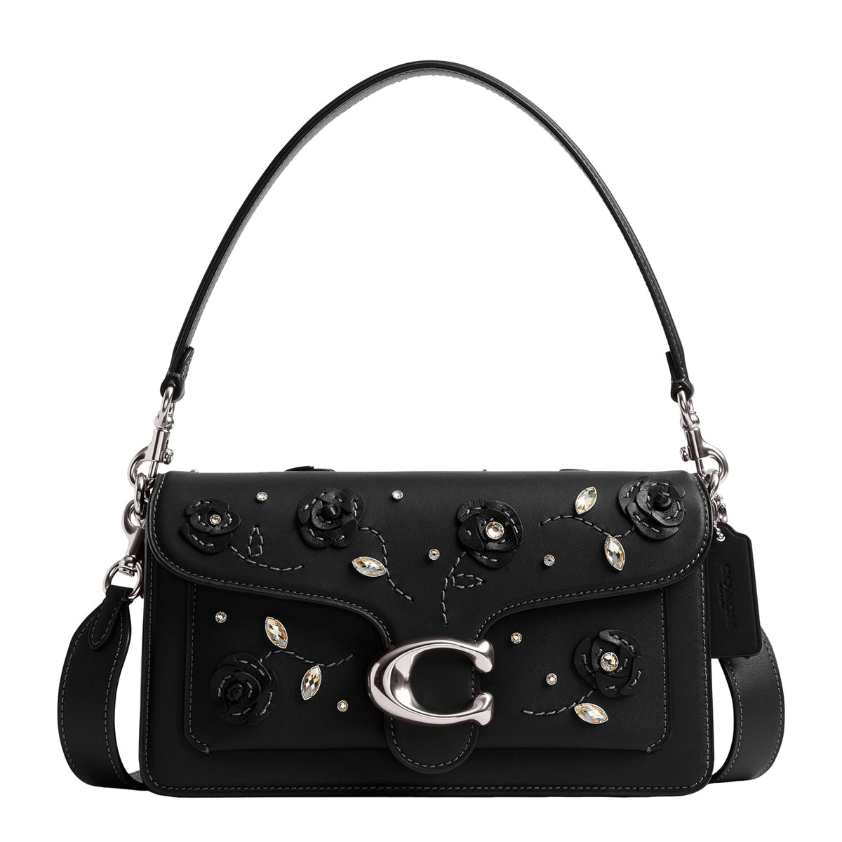 Soft Leather Shoulder Bag With Structured Flap