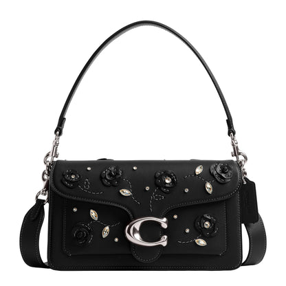 Soft Leather Shoulder Bag With Structured Flap