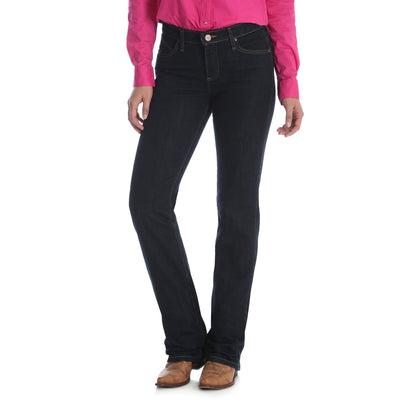 Mid-Rise Bootcut Jeans With Stretch Comfort