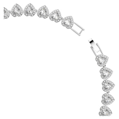 Crystal & Pearl Jewelry With Rhodium Finish