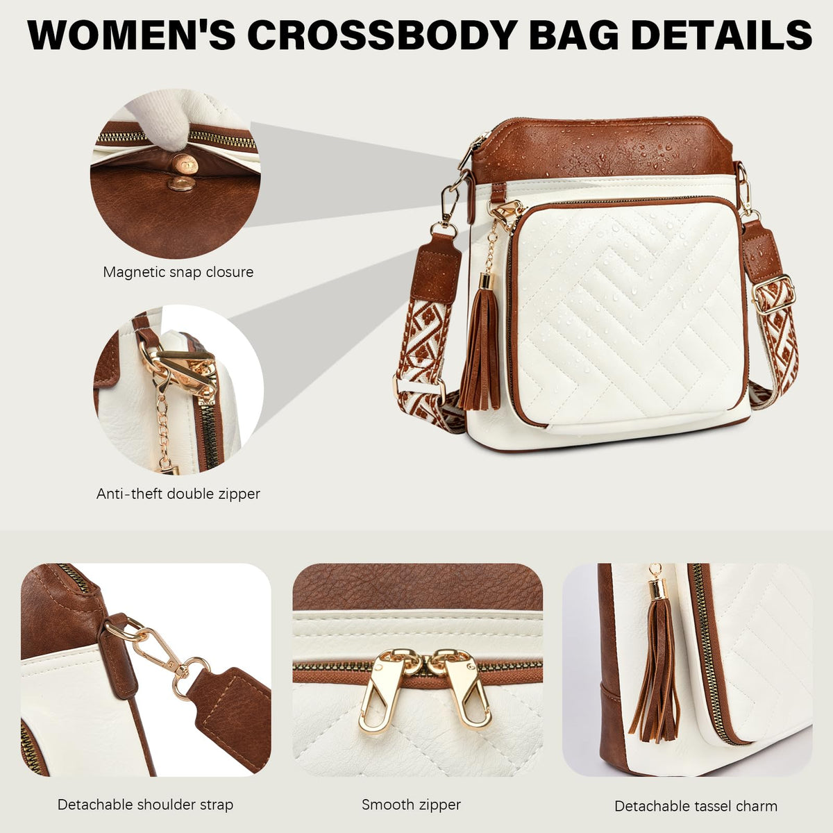 RFID Crossbody Bag With Built-In Wallet