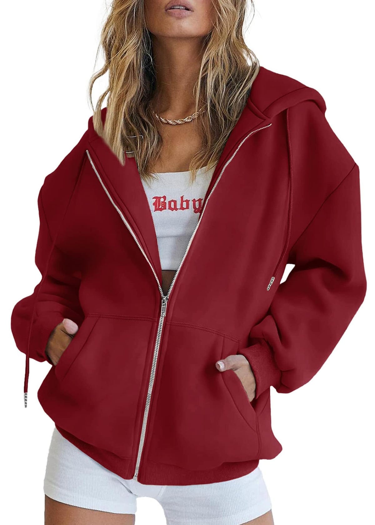 Relaxed Zip-Up Hoodie With Everyday Fit