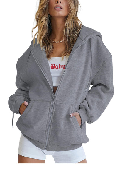 Relaxed Zip-Up Hoodie With Everyday Fit
