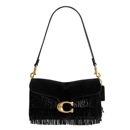 Soft Leather Shoulder Bag With Structured Flap