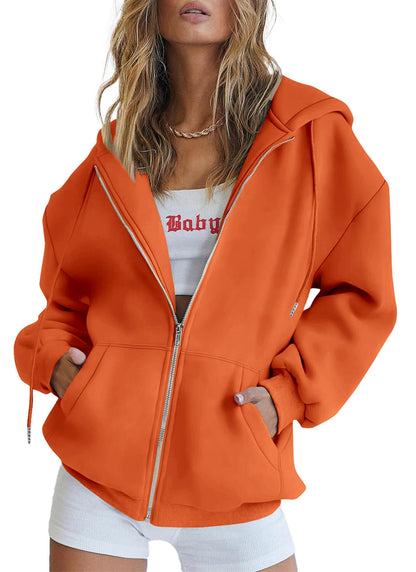 Relaxed Zip-Up Hoodie With Everyday Fit