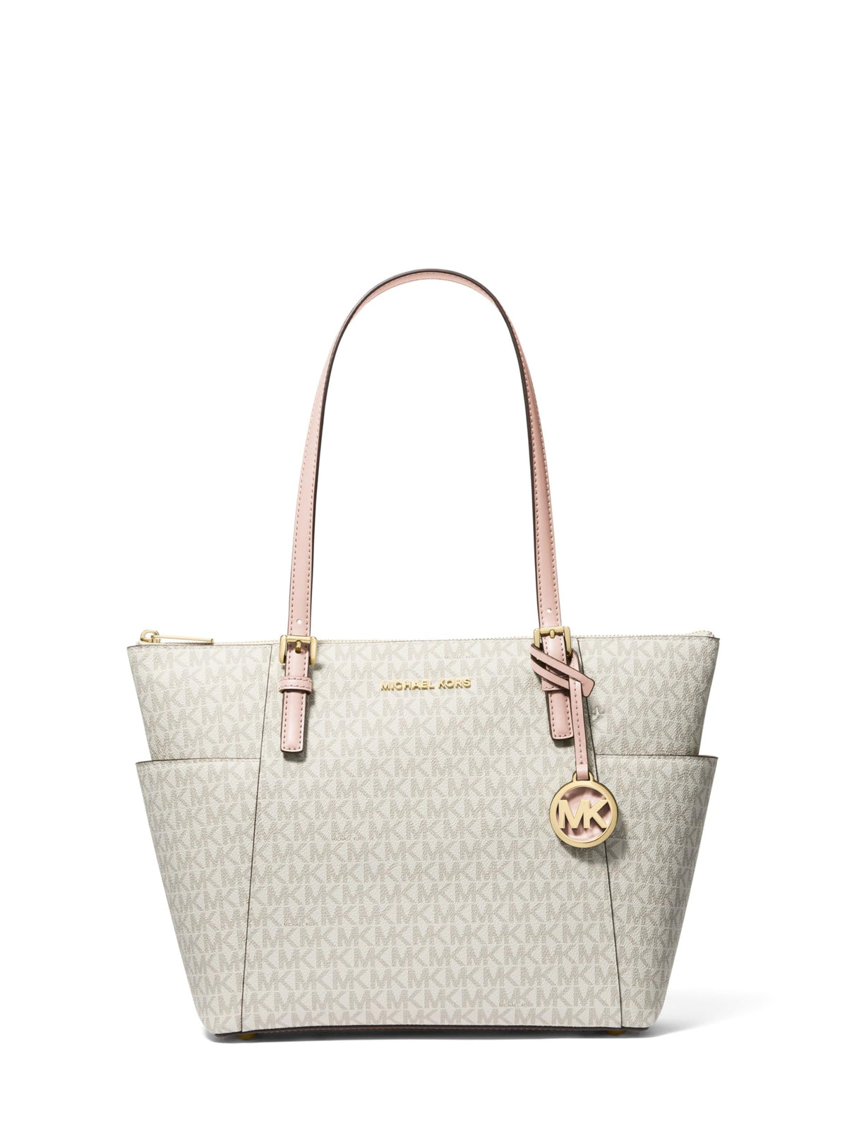 Structured Top-Zip Tote Bag With Everyday Finish