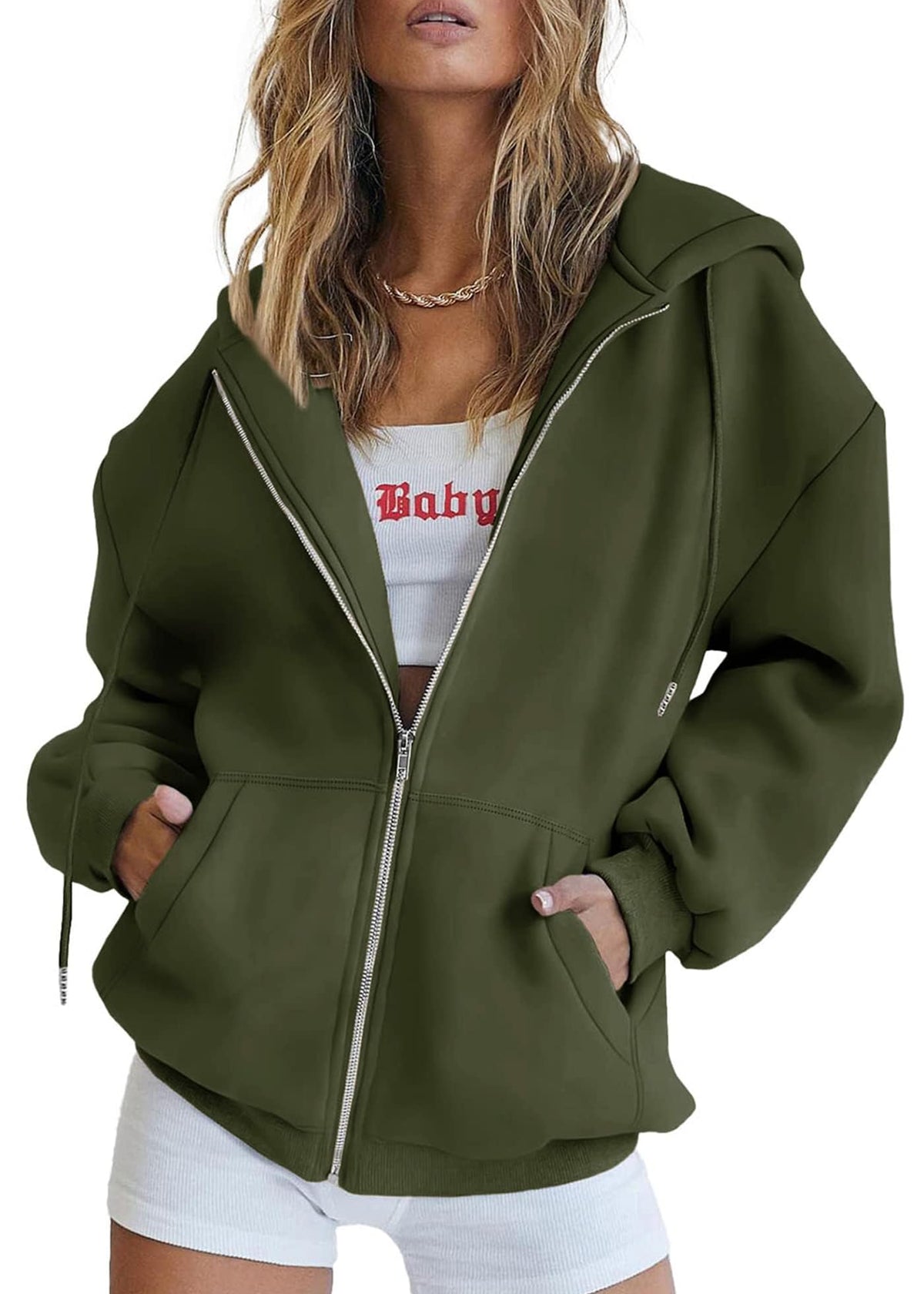 Relaxed Zip-Up Hoodie With Everyday Fit