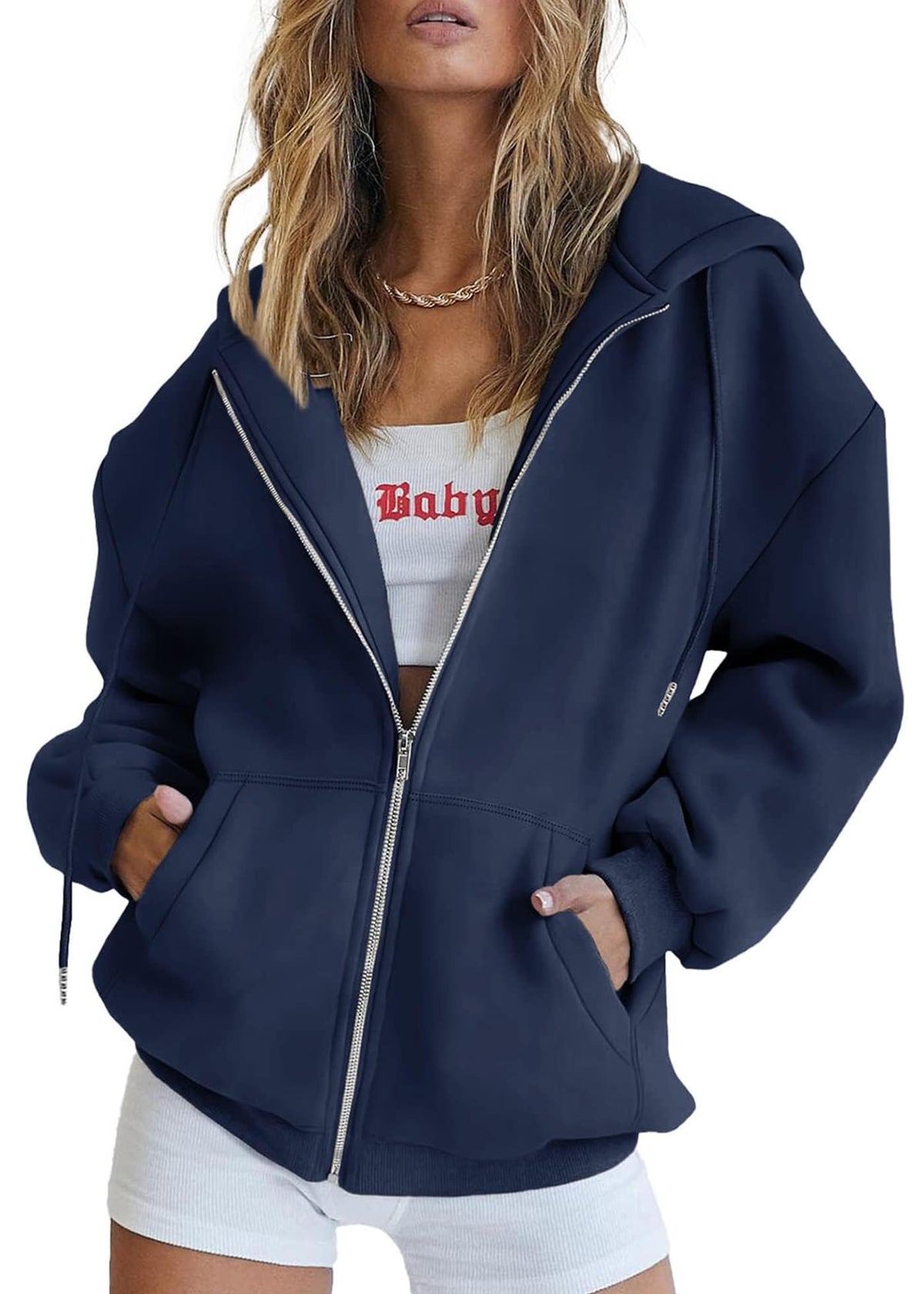 Relaxed Zip-Up Hoodie With Everyday Fit