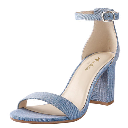Open-Toe Sandals With Chunky Block Heel