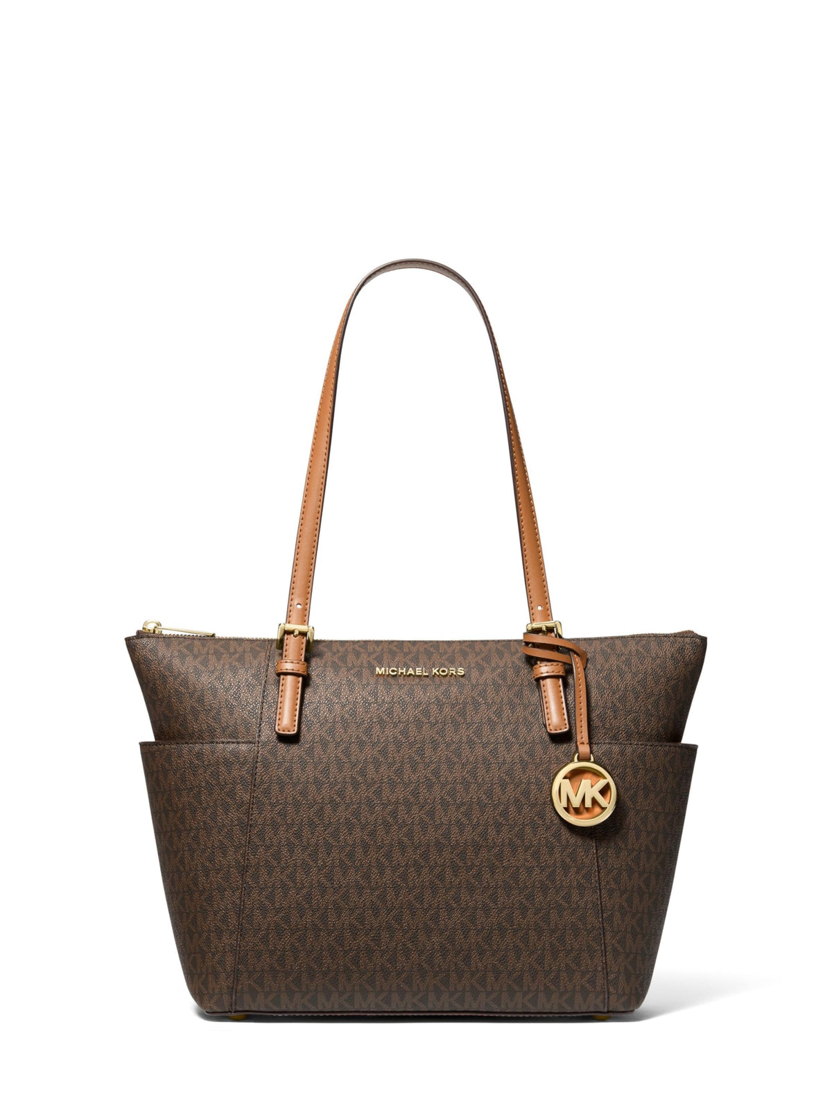 Structured Top-Zip Tote Bag With Everyday Finish
