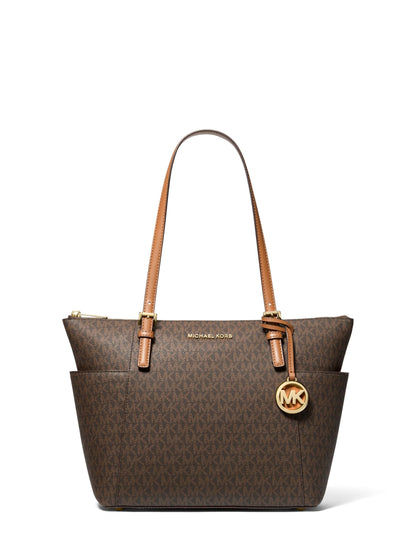 Structured Top-Zip Tote Bag With Everyday Finish