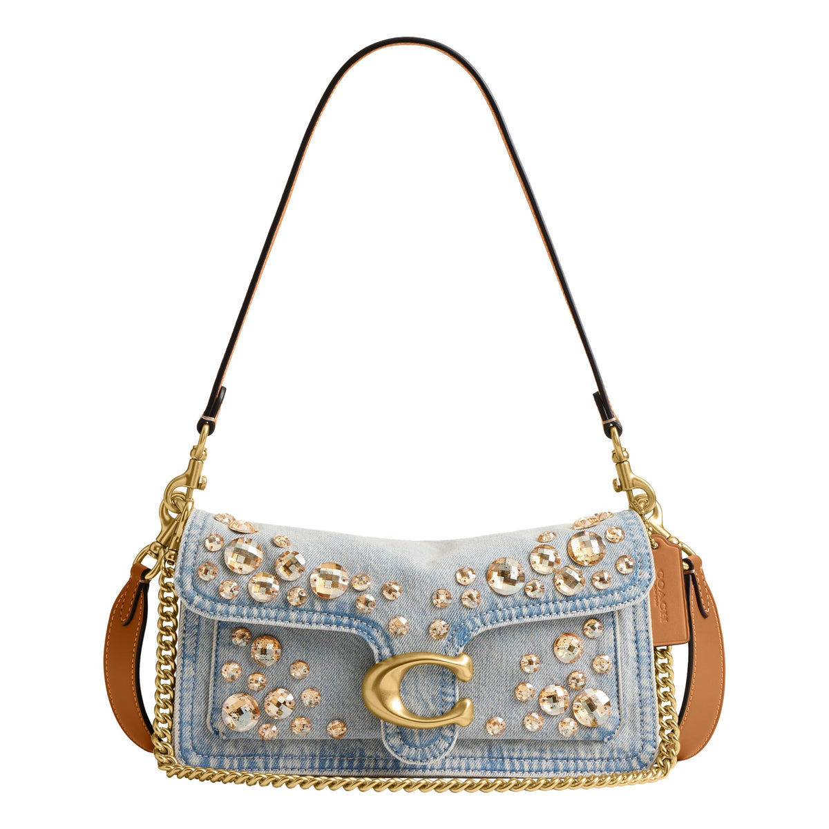 Soft Leather Shoulder Bag With Structured Flap