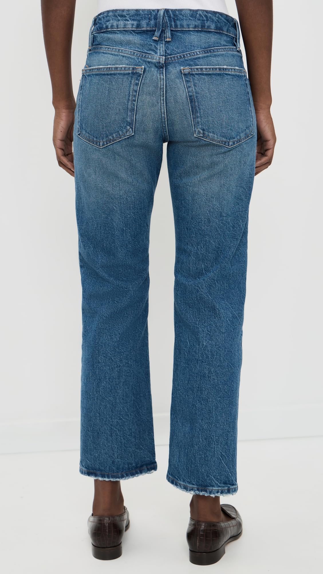 Vintage Straight-Leg Ankle Jeans