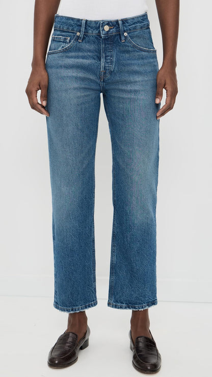 Vintage Straight-Leg Ankle Jeans