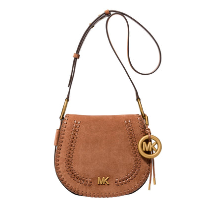 Saddle Crossbody Bag With Structured Flap