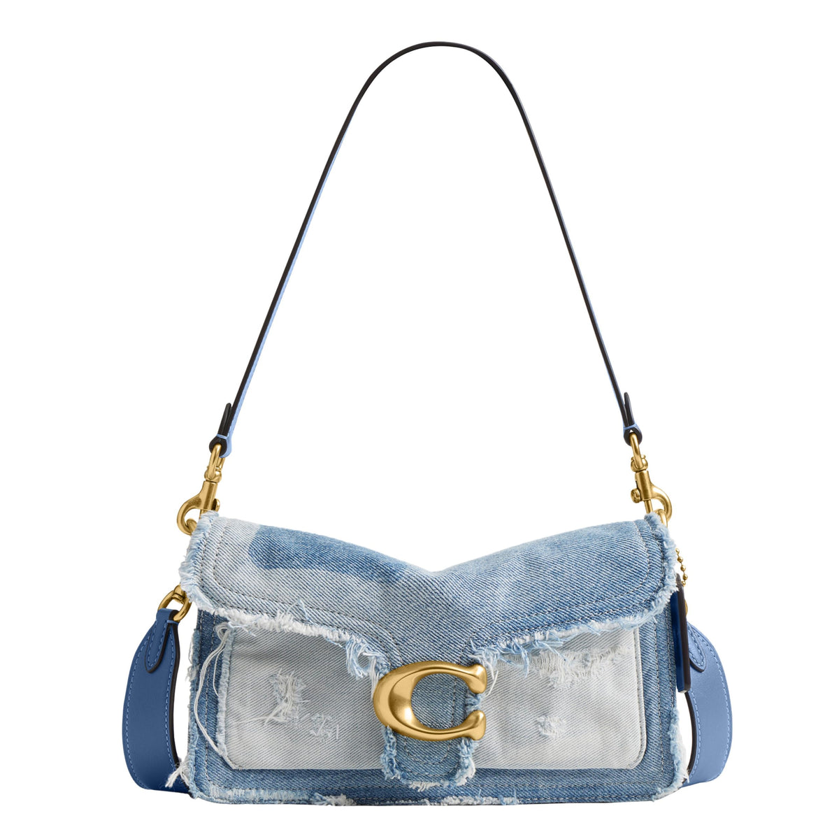 Soft Leather Shoulder Bag With Structured Flap